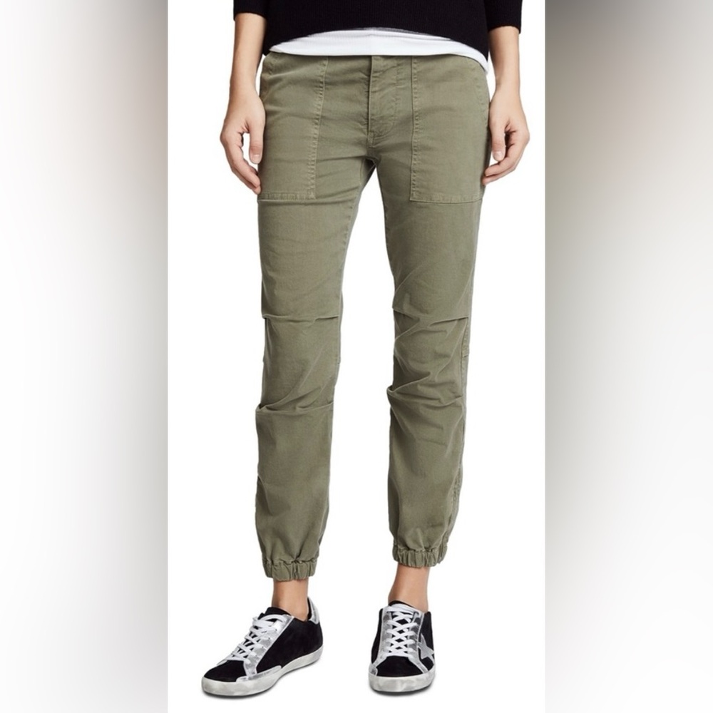 Nili Lotan Cropped Military Pant Jogger in Army Green Size 0 EUC
